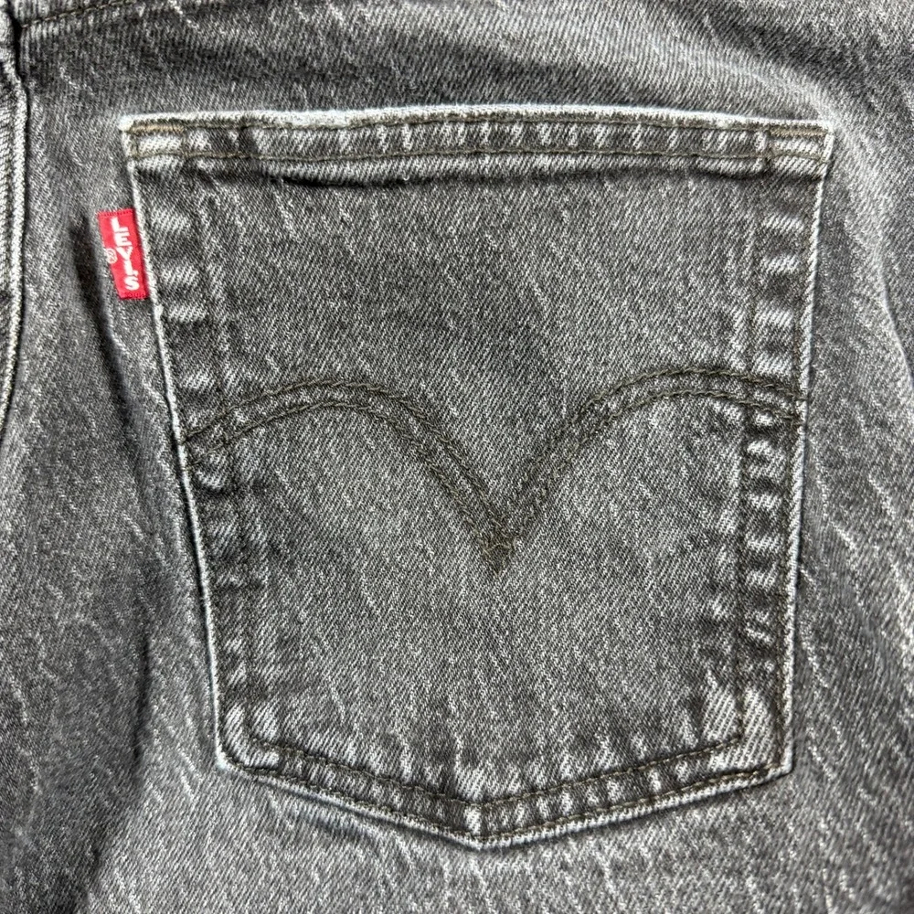 Levis‎ Premium Big E Ribcage Straight Ankle Jeans Womens 31 Washed Black